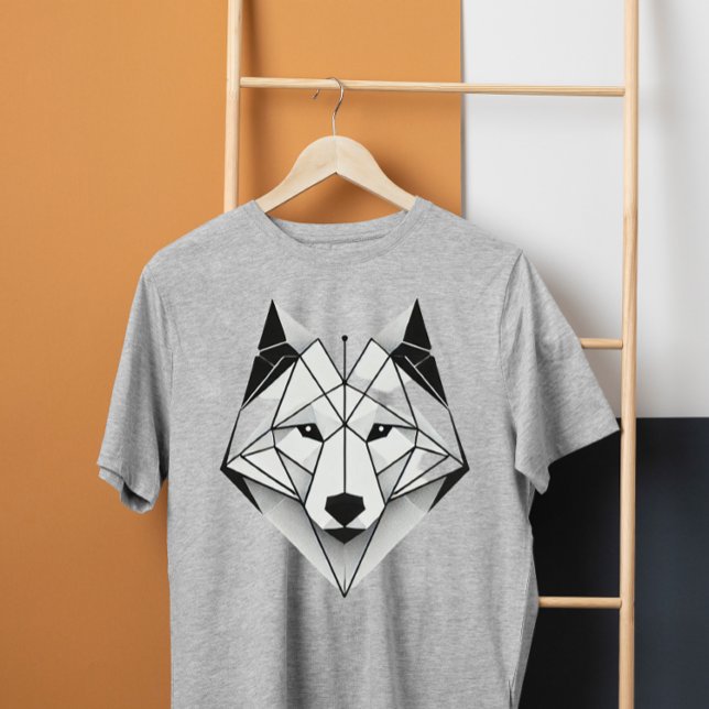 Camiseta lobo geométrico moderno (Criador carregado)