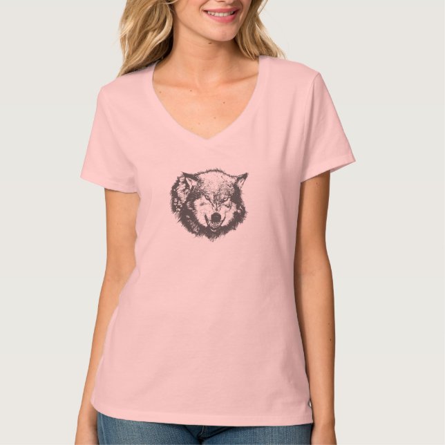 Camiseta Lobo Irritado em Preto (Frente)