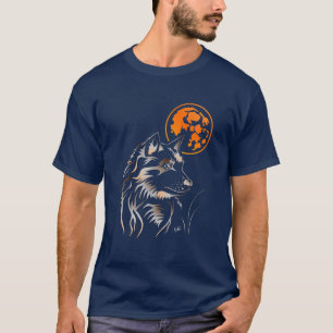 Camiseta lobo jovem sonhado