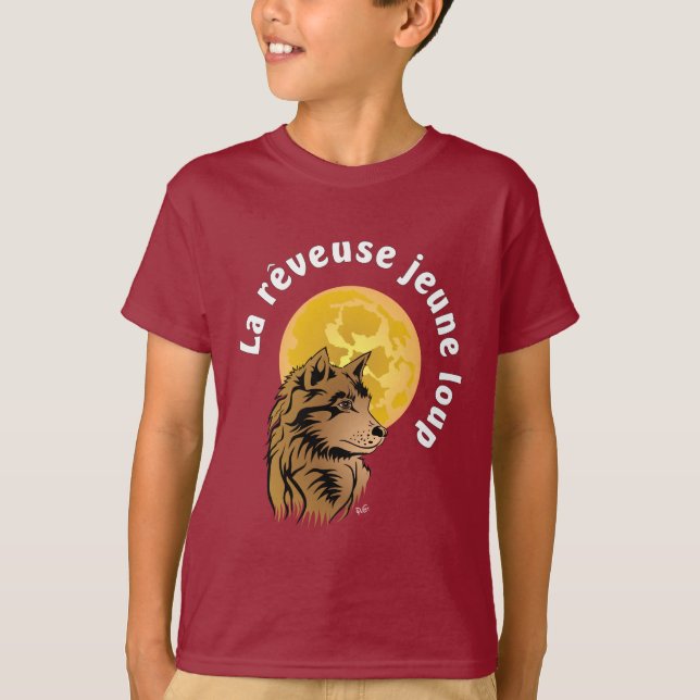 Camiseta lobo jovem sonhado (Frente)