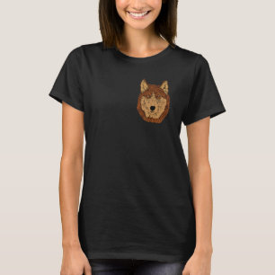 Camiseta Lobo-lobo-lobo-cabeça-predador da floresta