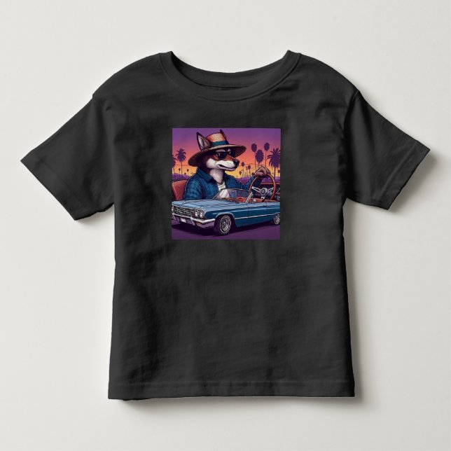 Camiseta Lobo Lowrider Wolfy (Frente)