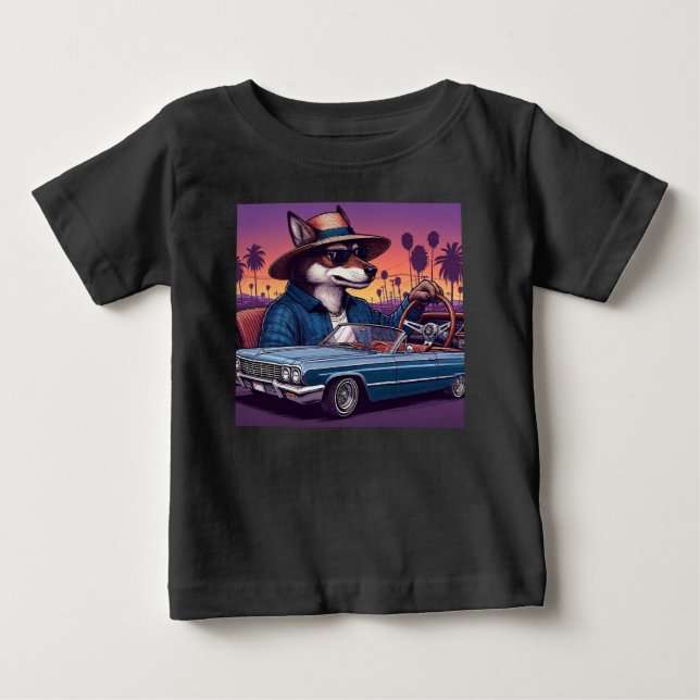 Camiseta Lobo Lowrider Wolfy (Frente)