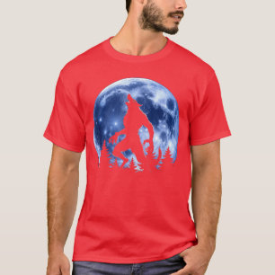 Camiseta Lobo Mau Como Lobo Noturno Horror retro