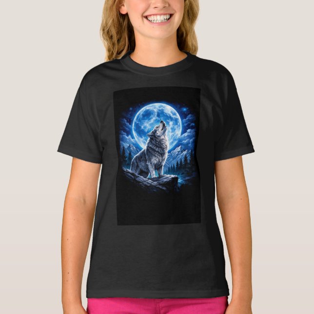 Camiseta Lobo Místico Uivando (Frente)