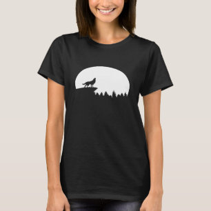 Camiseta Lobo Na Natureza Lua T Camping Legal Para Acampant