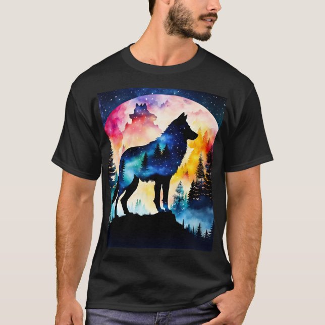 Camiseta Lobo na serra aquosa (Frente)