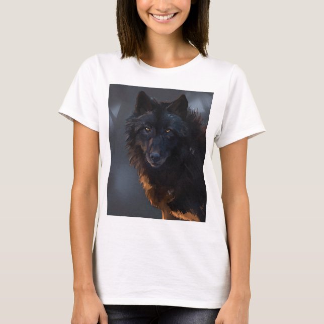 Camiseta Lobo Negro (Frente)