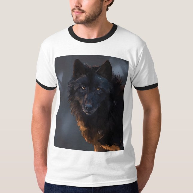 Camiseta Lobo Negro (Frente)