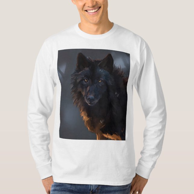 Camiseta Lobo Negro (Frente)