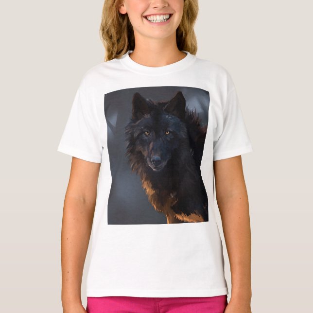 Camiseta Lobo Negro (Frente)