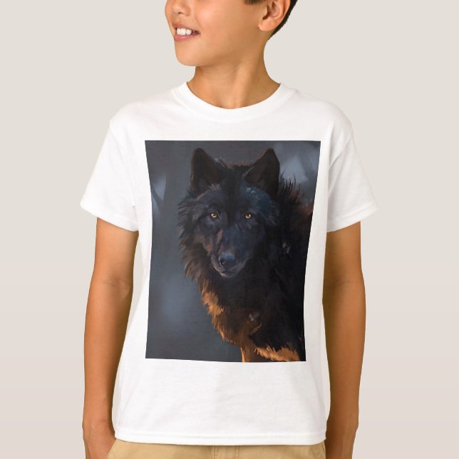 Camiseta Lobo Negro (Frente)