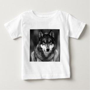 Camiseta Lobo Negro e Branco