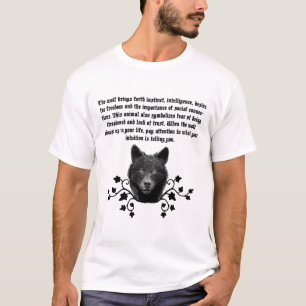 Camiseta Lobo negro Espírito Natureza selvagem animal Arte