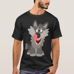 Camiseta Lobo parvo bonito dos desenhos animados