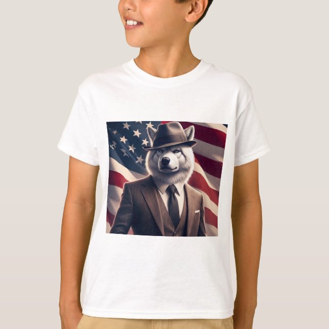 Camiseta Lobo Patriótico   (Frente)