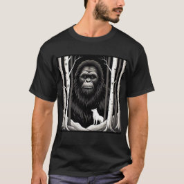 Camiseta Lobo-Pé-Grande e Branco na Floresta Birmanesa