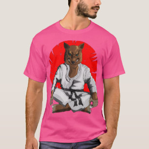 Camiseta Lobo Perigoso Rosto Em Karate Costume Judo Ku