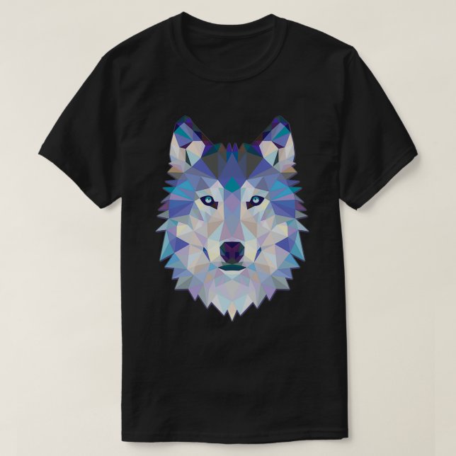Camiseta Lobo Poligonal  (Frente do Design)