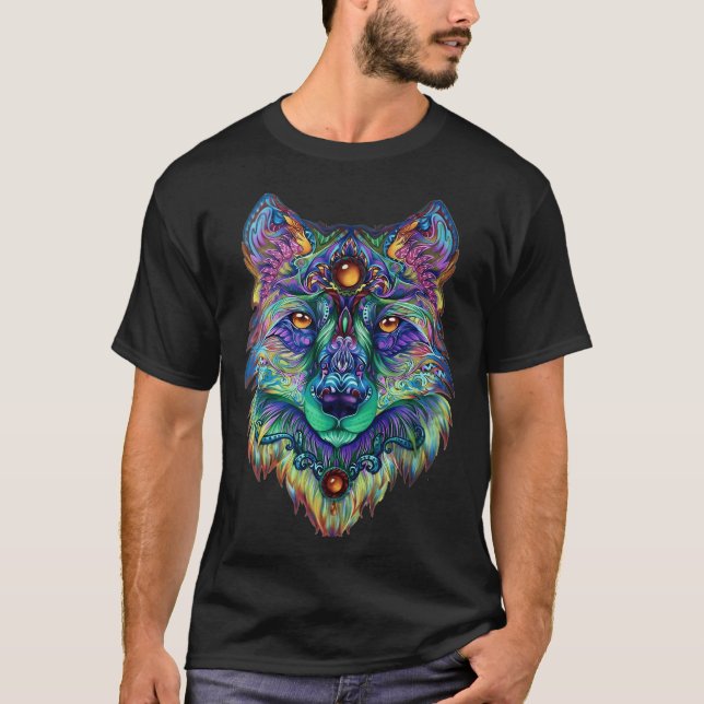 Camiseta Lobo Psicedélico (Frente)