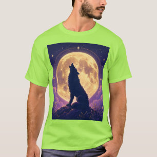 Camiseta Lobo Sob a Lua.