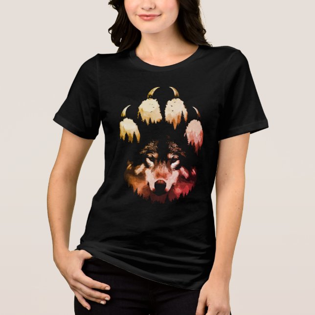 Camiseta Lobo Solitário. Alma selvagem (Frente)