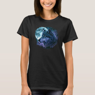 Camiseta Lobo Solitário Luar Uivando Alcatéia Cabeça Lobos 