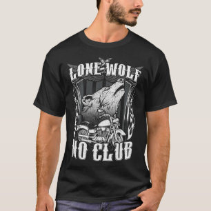 Camiseta Lobo Solitário No Club Motorcycle Biker Wolves