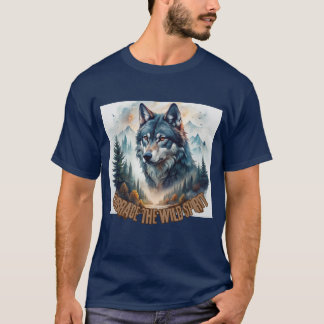 Camiseta Lobo Solitário nos Picos