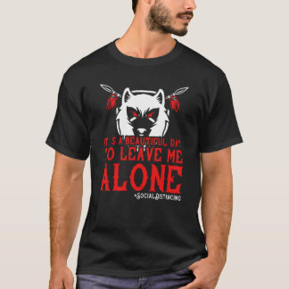 Camiseta Lobo Solitário Prefere Estar Sozinho