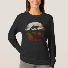 Camiseta Lobo Solitário sob a Lua Cheia