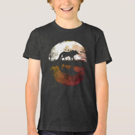 Camiseta Lobo Solitário sob a Lua Cheia
