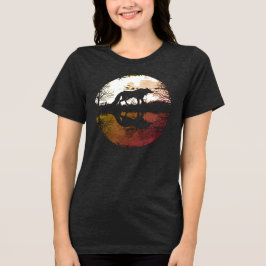 Camiseta Lobo Solitário sob a Lua Cheia