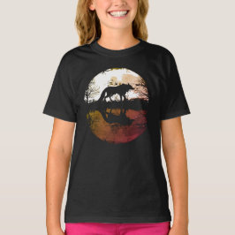 Camiseta Lobo Solitário Sob a Lua Cheia