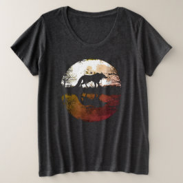 Camiseta Lobo Solitário sob a Lua Cheia