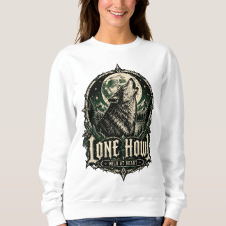 Camiseta Lobo Solitário Uivo Gótico Lua Cheia Selvagem de C