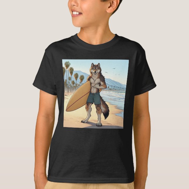 Camiseta Lobo Surfista   (Frente)