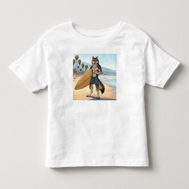 Camiseta Lobo Surfista   (Frente)