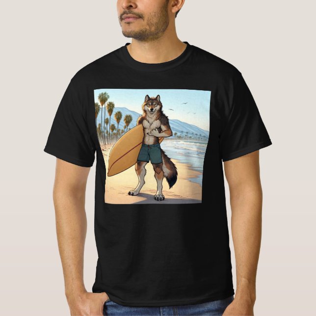 Camiseta Lobo Surfista (Frente)