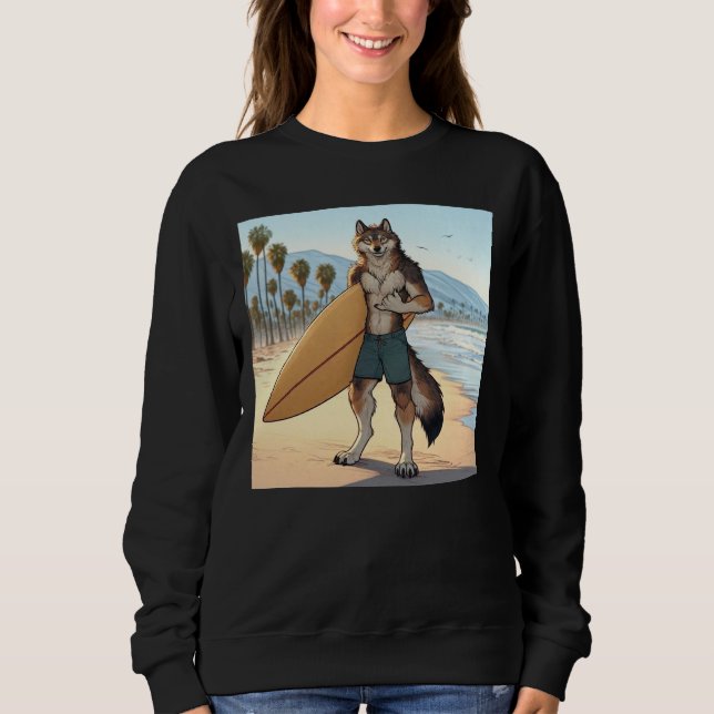 Camiseta Lobo Surfista   (Frente)