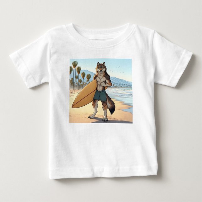 Camiseta Lobo Surfista (Frente)