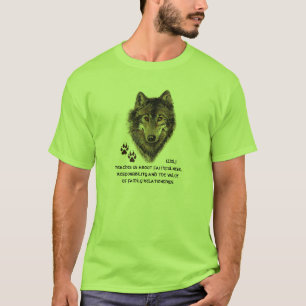 Camiseta Lobo, Totem animal dos lobos, guia da natureza