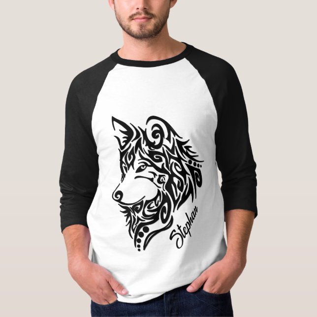 Camiseta Lobo Tribal (Frente)