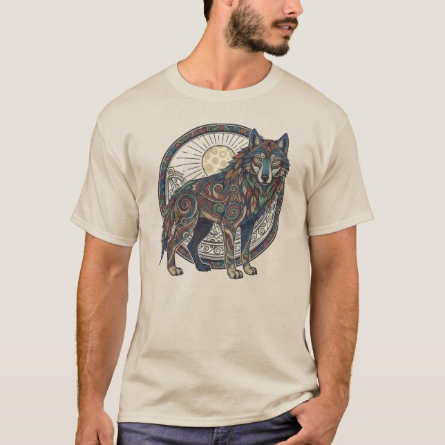 Camiseta Lobo Tribal (Frente)