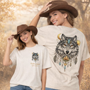 Camiseta Lobo Tribal Espírito Animal Apanhador de Sonhos So