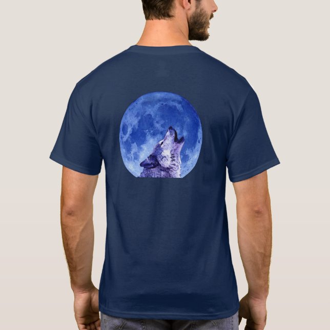 Camiseta Lobo Uivando à Lua (Verso)