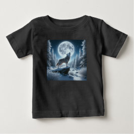 Camiseta Lobo Uivando No Inverno