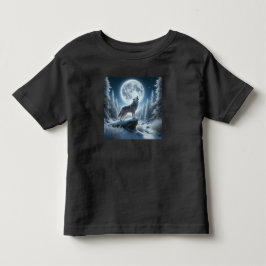 Camiseta Lobo Uivando No Inverno