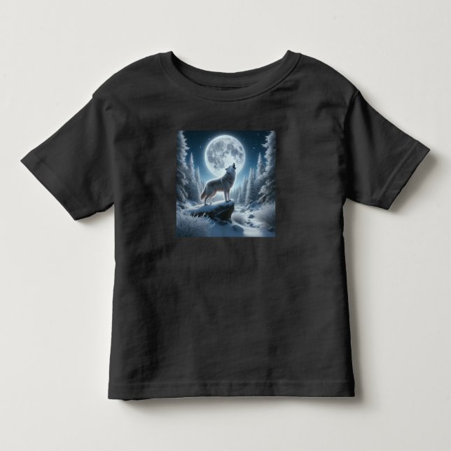 Camiseta Lobo Uivando No Inverno (Frente)