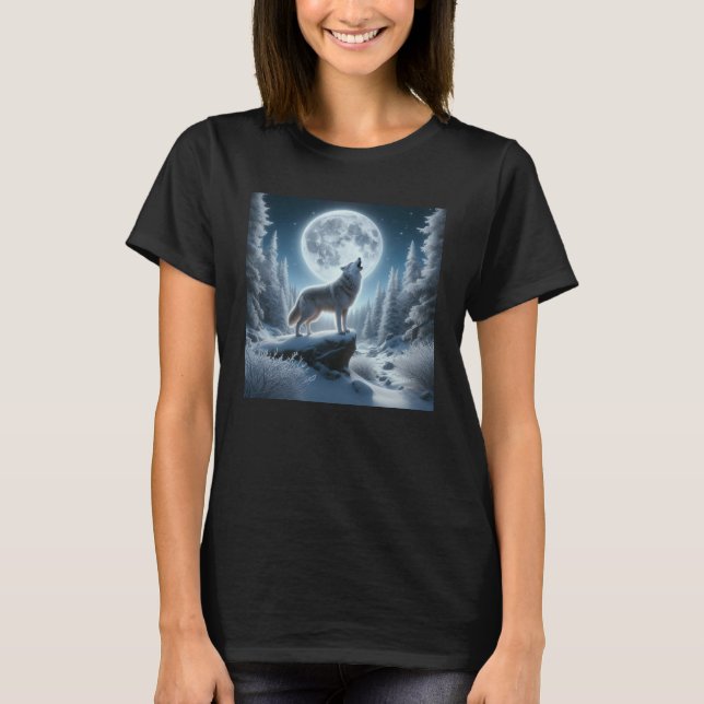 Camiseta Lobo Uivando no Inverno (Frente)
